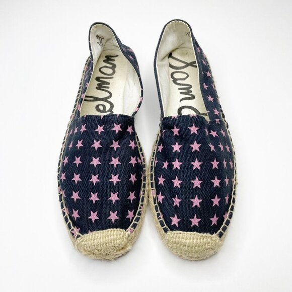 Sam Edelman Pink & Navy Star Espadrilles - Picture 2 of 7
